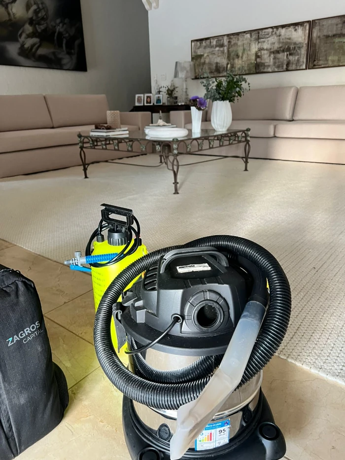 Detalhe da máquina extratora de alta potência